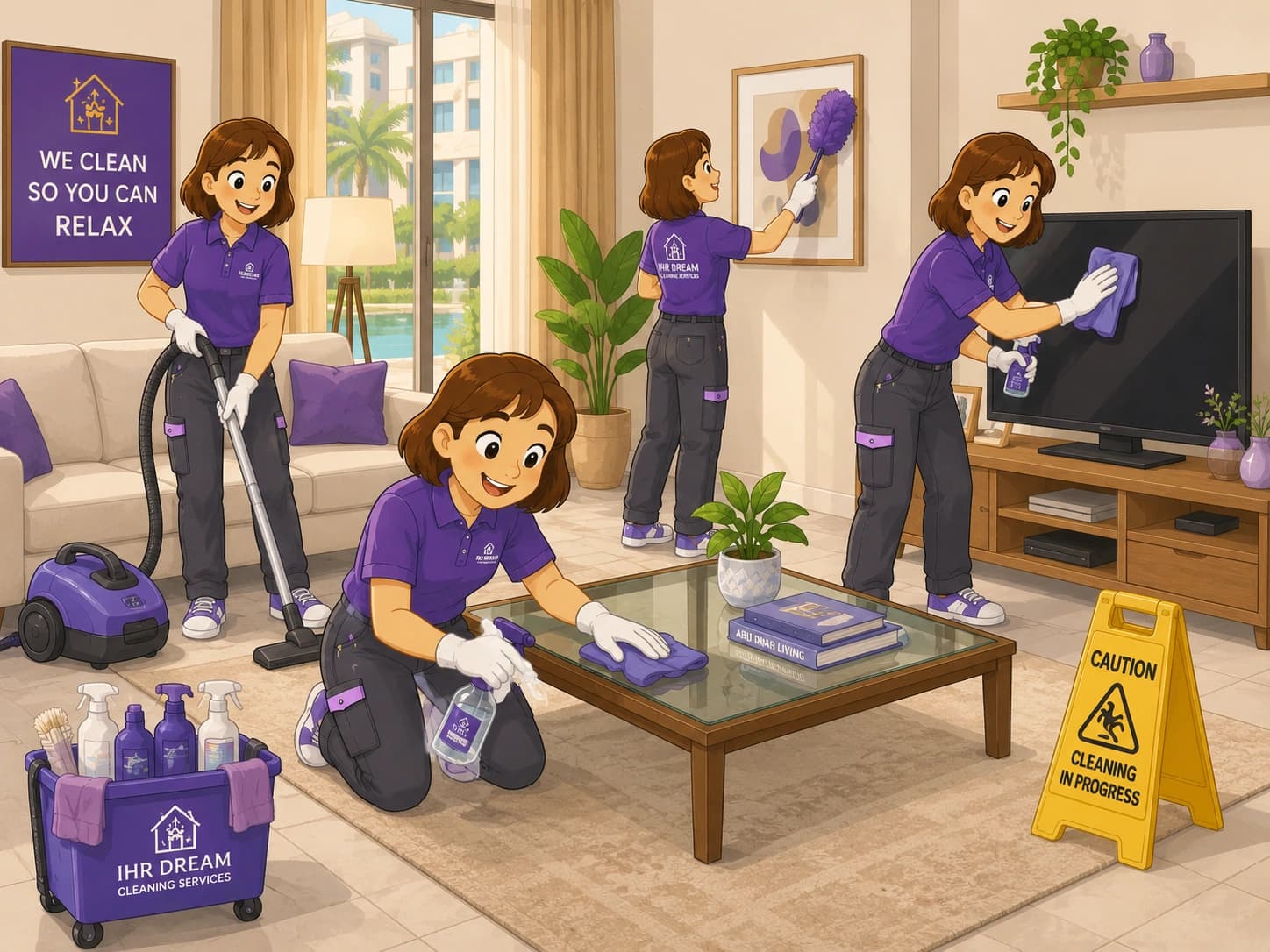 IHR cleaner in an Abu Dhabi apartment