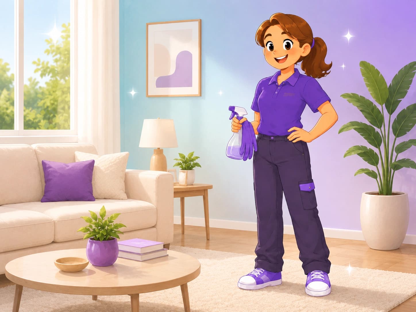 IHR Dream cleaner in a bright Abu Dhabi apartment