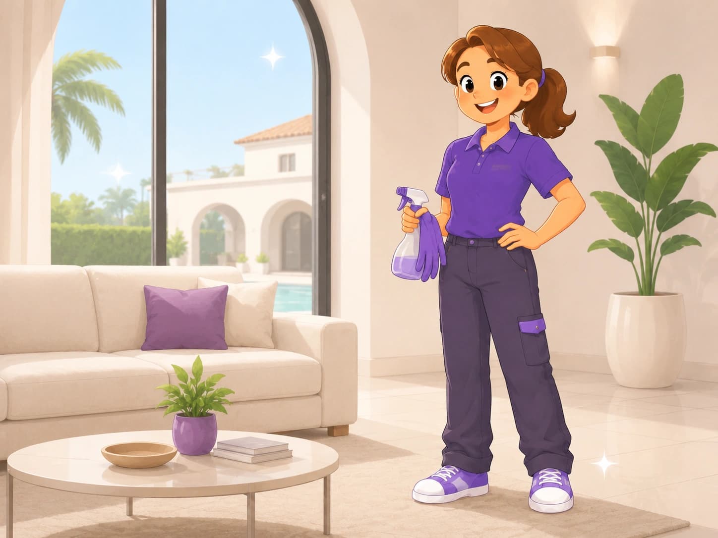 IHR Dream cleaner in a spacious Abu Dhabi villa